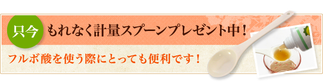 只今もれなく計量スプーンプレゼント中！